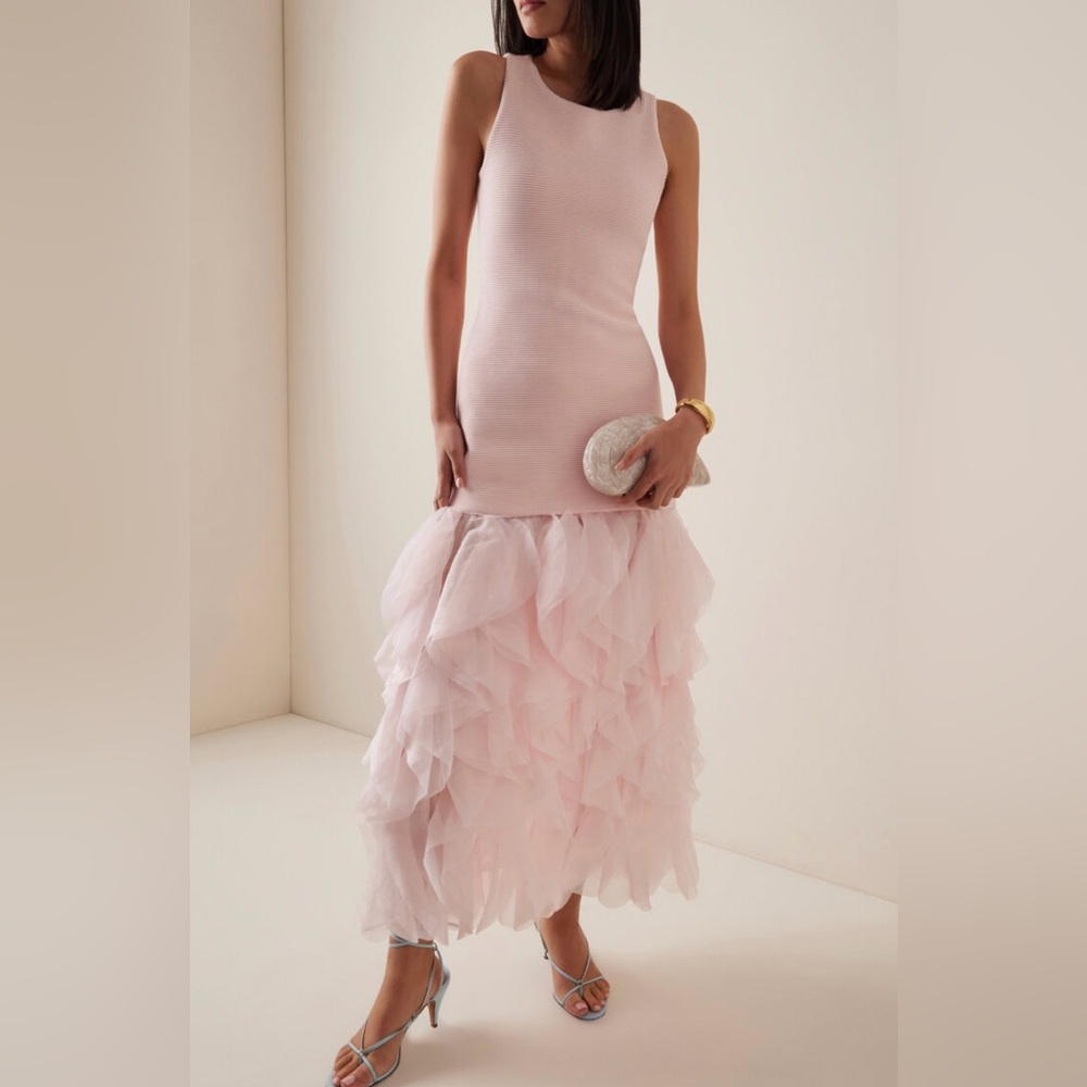 Ruffled Knitted Maxi Dress